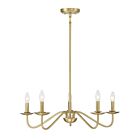 Savoy House Meridian M100120NB 5-Lights 300W Natural Brass Chandelier
