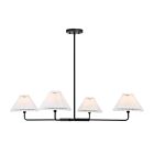 Savoy House Meridian M100121MBK 4-Lights 240W Matte Black Chandelier