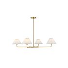 Savoy House Meridian M100121NB 4-Lights 240W Natural Brass Chandelier