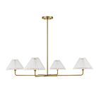 Savoy House Meridian M100121NB 4-Lights 240W Natural Brass Chandelier