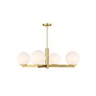 Savoy House M100123NB 4-Lights 240W Natural Brass Chandelier