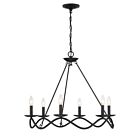 Savoy House M100137MBK 6-Lights 360W Matte Black Chandelier