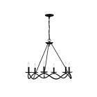 Savoy House M100137MBK 6-Lights 360W Matte Black Chandelier