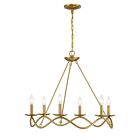 Savoy House M100137NB 6-Lights 360W Natural Brass Chandelier