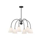 Savoy House M100138MBK 6-Lights 360W Matte Black Chandelier