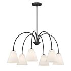 Savoy House M100138MBK 6-Lights 360W Matte Black Chandelier