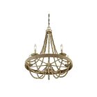 Savoy House Meridian M10014-97 5-Lights 300W Natural Wood with Rope Chandelier