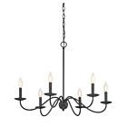 Savoy House Meridian M10042AI 6-Lights 360W Aged Iron Chandelier