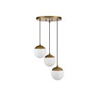 Savoy House Meridian M10055NB 3-Lights 180W Natural Brass Chandelier