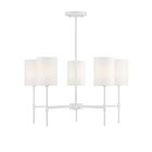 Savoy House Meridian M10067BQW 5-Lights 300W Bisque White Chandelier