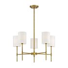 Savoy House Meridian M10067NB 5-Lights 300W Natural Brass Chandelier