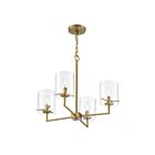 Savoy House Meridian M10076NB 4-Lights 240W Natural Brass Chandelier