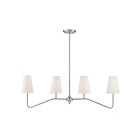 Savoy House Meridian M10078BN 4-Lights 240W Brushed Nickel Linear Chandelier