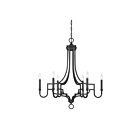 Savoy House Meridian M10083MBK 6-Lights 360W Matte Black Chandelier