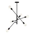 Savoy House Meridian M10084MBK 6-Lights 360W Matte Black Chandelier