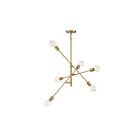 Savoy House Meridian M10084NB 6-Lights 360W Natural Brass Chandelier