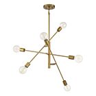 Savoy House Meridian M10084NB 6-Lights 360W Natural Brass Chandelier