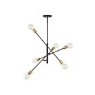Savoy House Meridian M10084ORBNB 6-Lights 360W Oil Rubbed Bronze with Natural Brass Chandelier