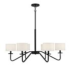 Savoy House Meridian M10092MBK 6-Lights 360W Matte Black Chandelier