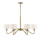 Savoy House Meridian M10092NB 6-Lights 360W Natural Brass Chandelier