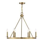 Savoy House Meridian M10093NB 6-Lights 360W Natural Brass Chandelier
