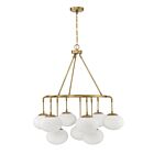 Savoy House Meridian M10098NB 9-Lights 540W Natural Brass Chandelier