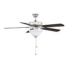 Savoy House Meridian M2018BNRV 52" Brushed Nickel 60.99W Ceiling Fan