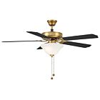 Savoy House Meridian M2018NBRV 52" Natural Brass 60.99W Ceiling Fan