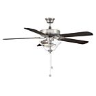 Savoy House Meridian M2019BNRV 52" Brushed Nickel 60.99W Ceiling Fan