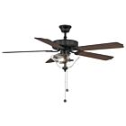 Savoy House Meridian M2019MBKRV 52" Matte Black 60.99W Ceiling Fan