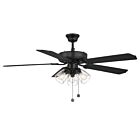 Savoy House Meridian M2022MBKRV 52" Matte Black 60.48W Ceiling Fan