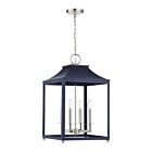 Savoy House Meridian  M30009NBLPN 4-Lights 240W Navy Blue with Polished Nickel Pendant