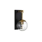 Savoy House Meridian M50029ORBNB 1-Light 60W Oil Rubbed Bronze with Natural Brass Outdoor Wall Lantern