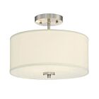 Savoy House Meridian M60008BN 2-Lights 120W Brushed Nickel Semi Flush Mount