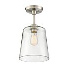 Savoy House Meridian M60010BN 1-Lights 60W Brushed Nickel Semi Flush Mount