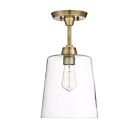 Savoy House Meridian M60010NB 1-Lights 60W Natural Brass Semi Flush Mount