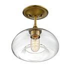 Savoy House Meridian M60017NB 1-Lights 60W Natural Brass Semi Flush Mount