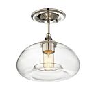 Savoy House Meridian M60017PN 1-Lights 60W Polished Nickel Semi Flush Mount
