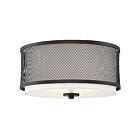 Savoy House Meridian M60018MBK 3-Lights 180W Matte Black Flush Mount