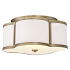 Savoy House Meridian M60020NB 3-Lights 180W Natural Brass Flush Mount