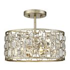 Savoy House Meridian M60033SG 2-Lights 120W Silver Gold Semi Flush Mount