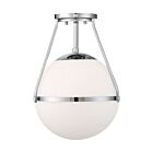 Savoy House Meridian M60054CH 1-Lights 60W Chrome Semi Flush Mount