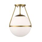 Savoy House Meridian M60054NB 1-Lights 60W Natural Brass Semi Flush Mount