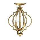 Savoy House Meridian M60055NB 3-Lights 180W Natural Brass Convertible Semi Flush Mount or Chain Pendant