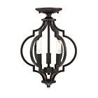 Savoy House Meridian M60055ORB 3-Lights 180W Oil Rubbed Bronze Convertible Semi Flush Mount or Chain Pendant