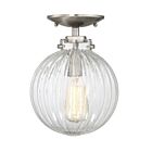 Savoy House Meridian M60056BN 1-Lights 60W Brushed Nickel Semi Flush Mount