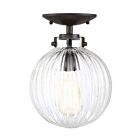 Savoy House Meridian M60056ORB 1-Lights 60W Oil Rubbed Bronze Semi Flush Mount