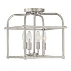 Savoy House Meridian M60061BN 4-Lights 240W Brushed Nickel Semi Flush Mount