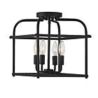 Savoy House Meridian M60061MBK 4-Lights 240W Matte Black Semi Flush Mount