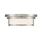 Savoy House Meridian M60062BN 2-Lights 120W Brushed Nickel Flush Mount